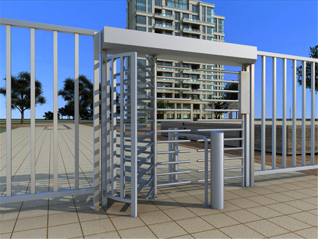 Full height turnstile for pedestrian and bicycle