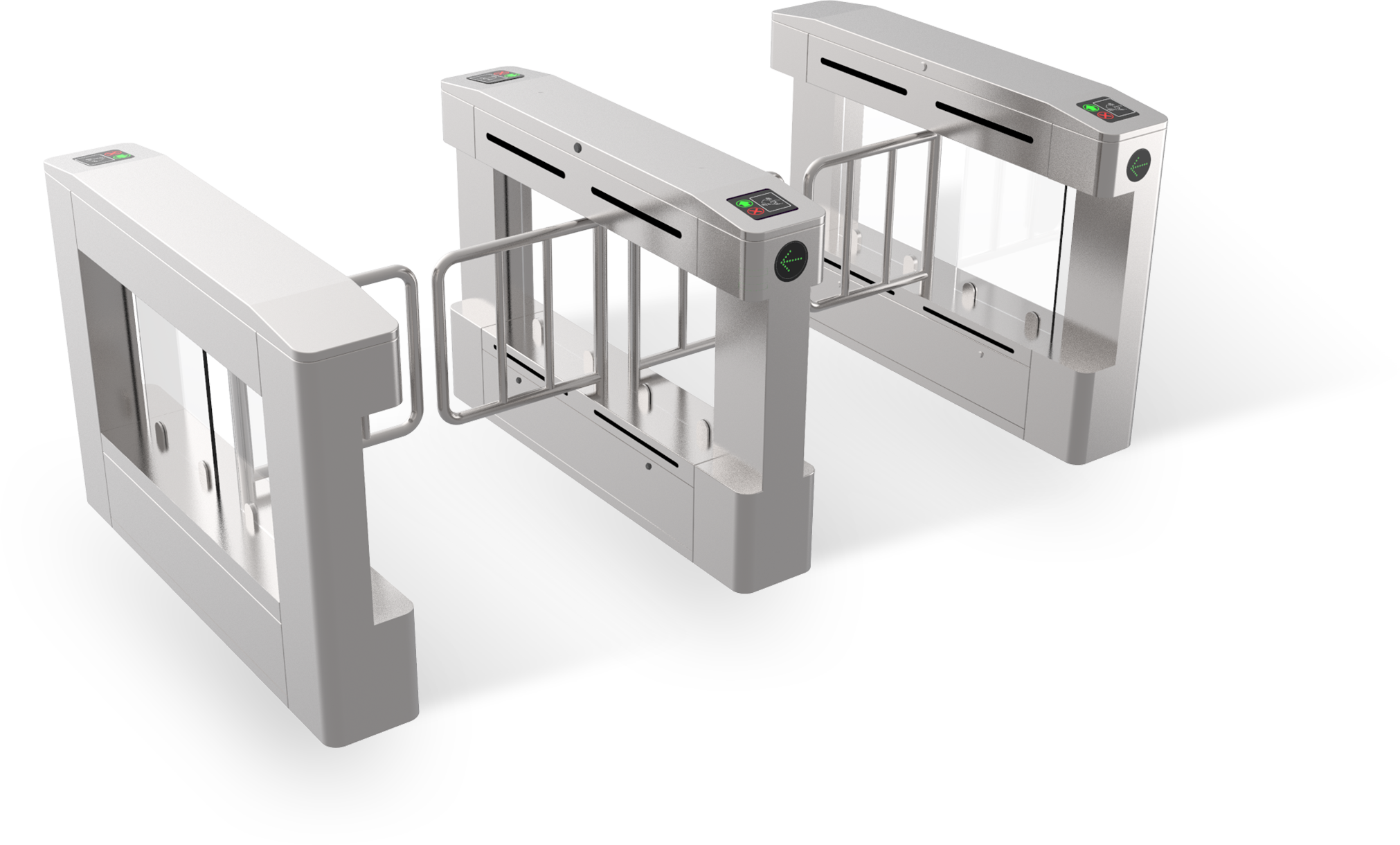 sports stadium turnstile with biometric devices