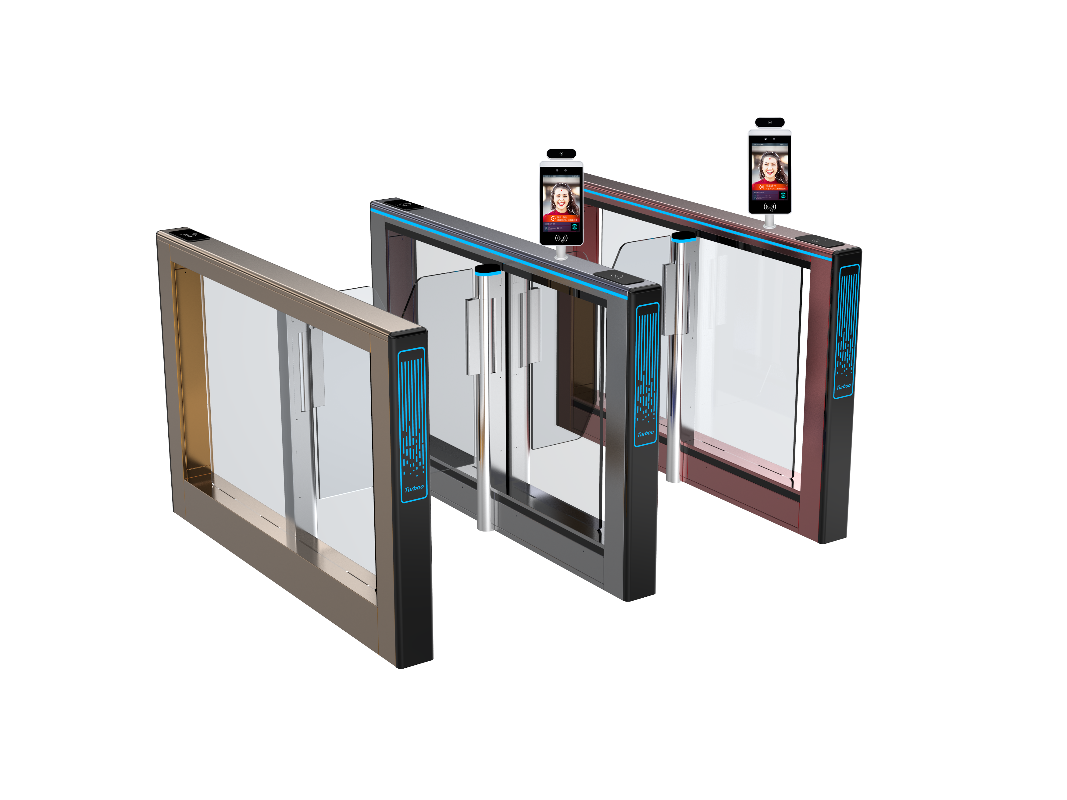 Speed gate with facial recognition device