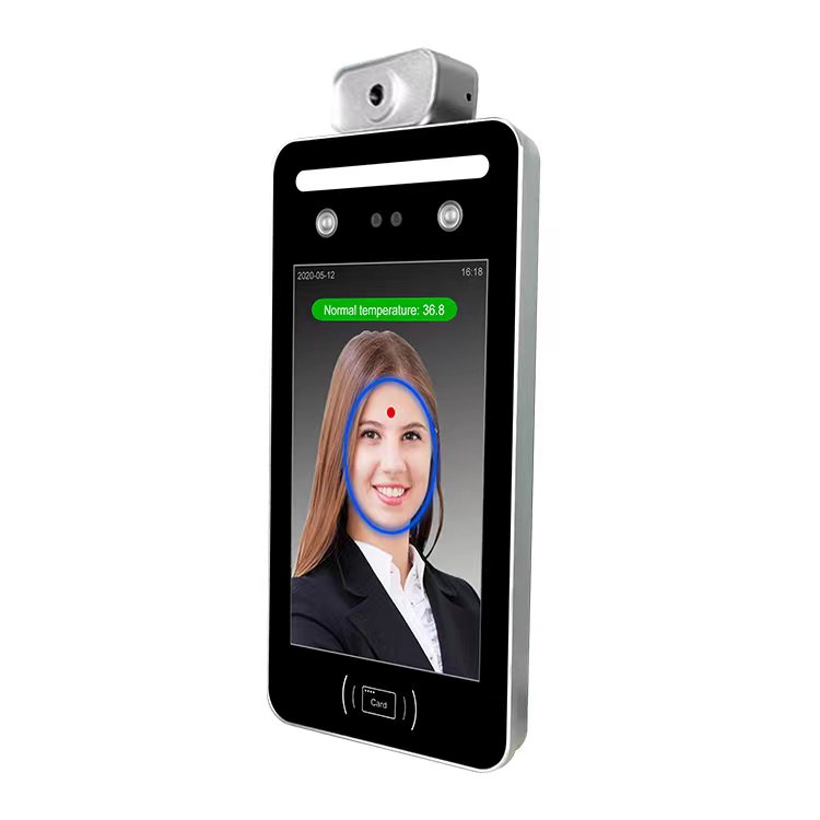 Temperature dynamic face recognition terminal for turnstile (ID card Temperature) Right